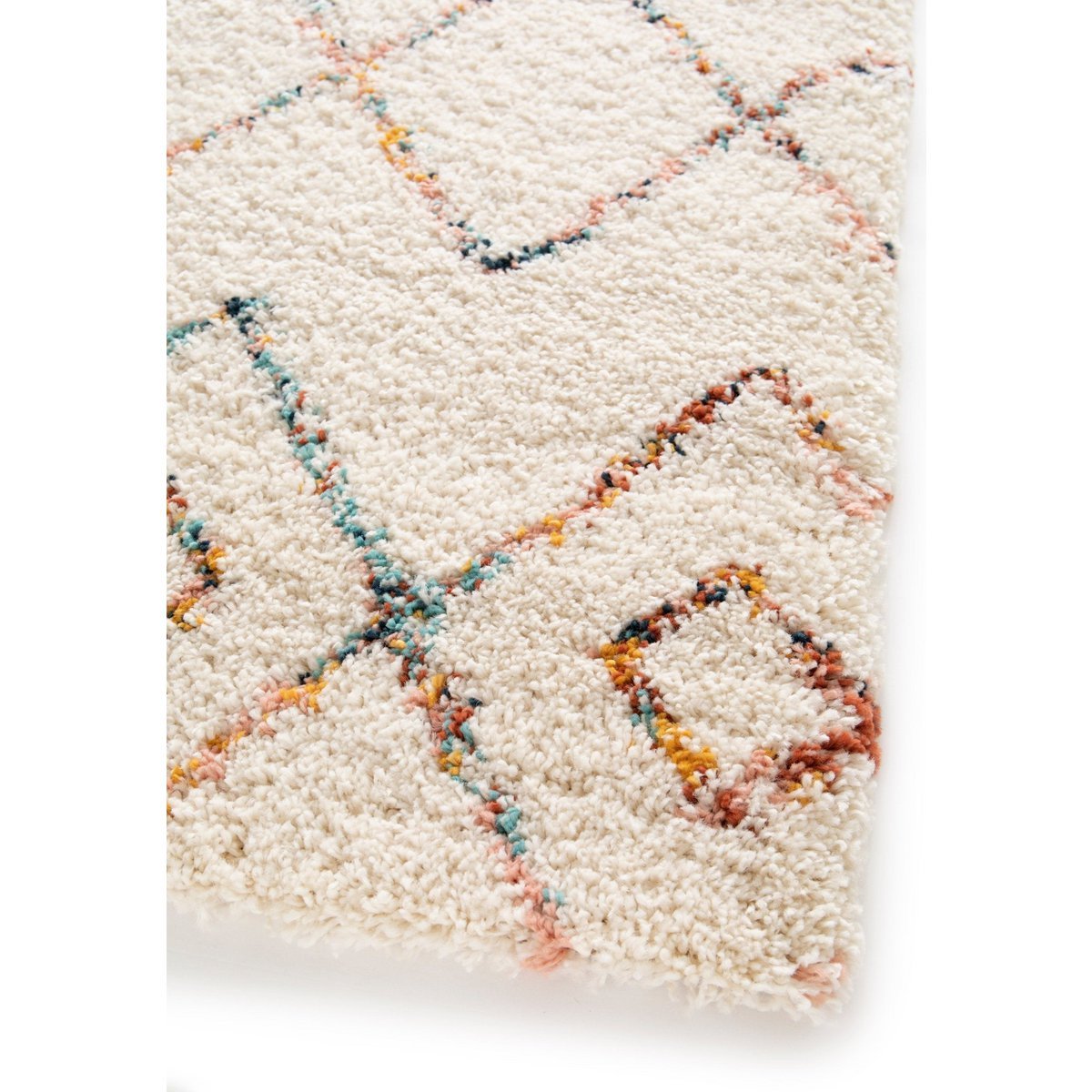 Zotteliger Teppich süß und voluminös Harlekin