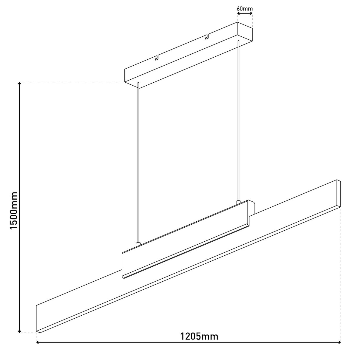 LED Pendelleuchte braun "WIEBKE" besteht aus Metall und Holz (MDF) in Schwarz und Braun. Sie ist ca. 120,5 cm lang, ca. 6 cm breit und bis ca. 150 cm hoch. höhenverstellbar, mit integriertem Leuchtmittel, dimmbar, mit Memory-Effekt