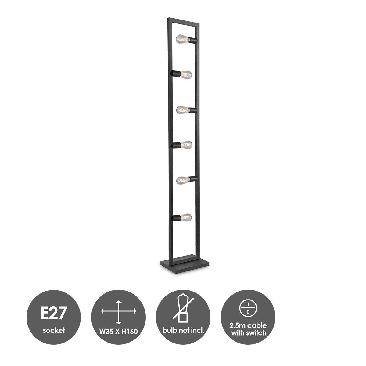 Preto Stehleuchte Schwarz