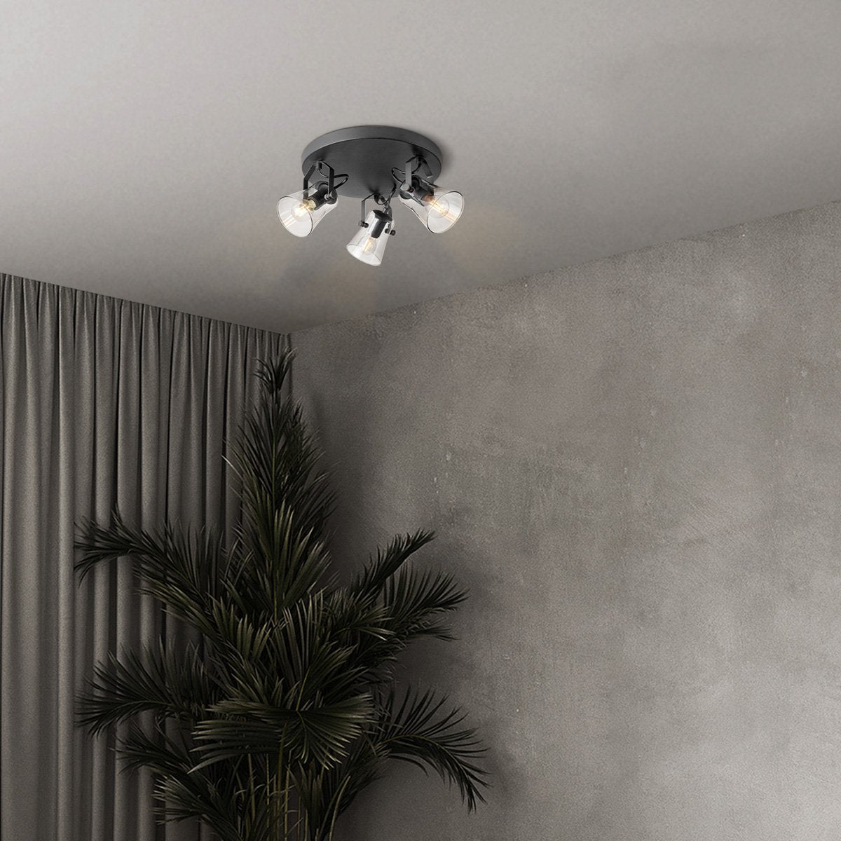 LED Aufbaustrahler Edge 3 - Rund - dimmbar - Schwarz