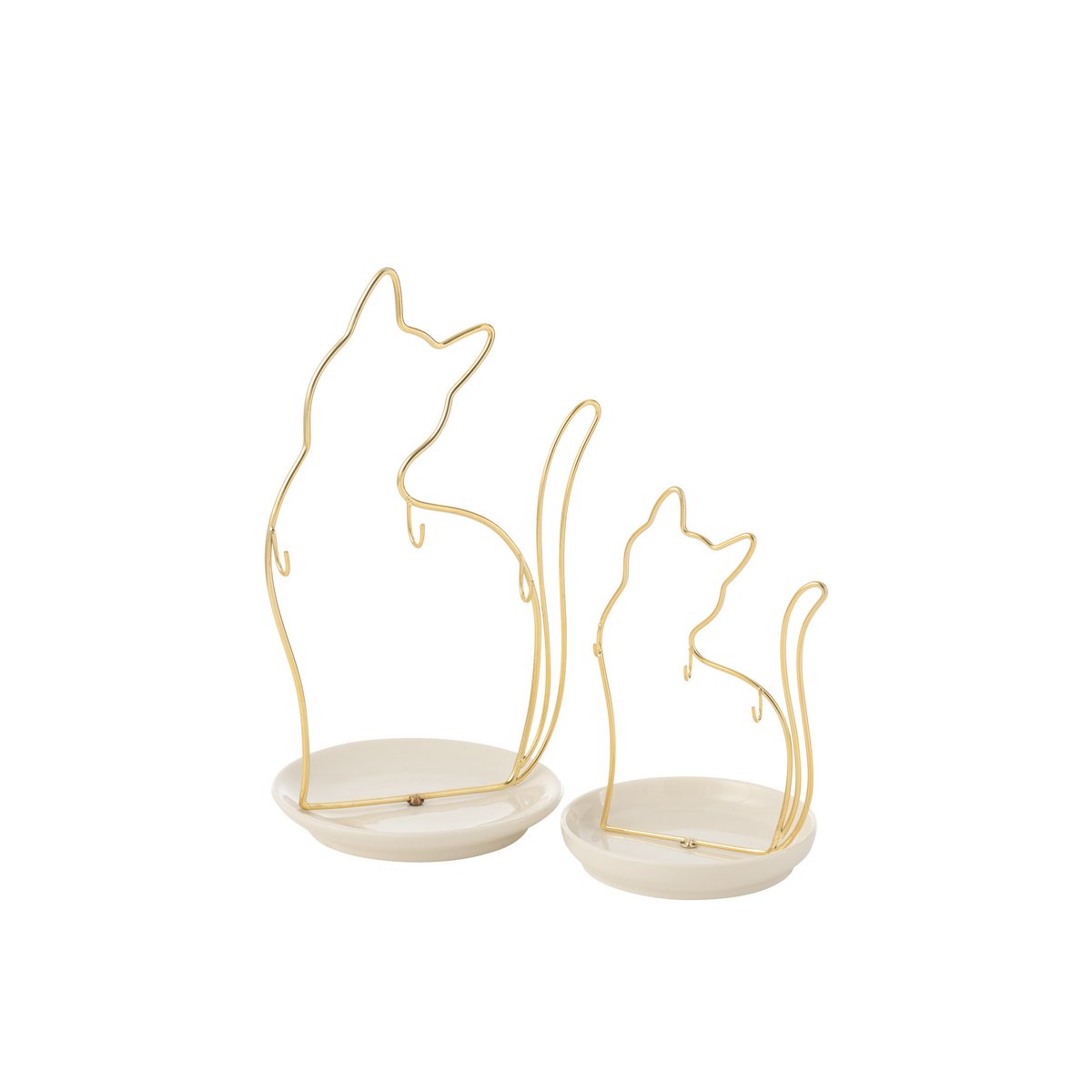 J-Line Katzennapf Porzellan/Metall groß