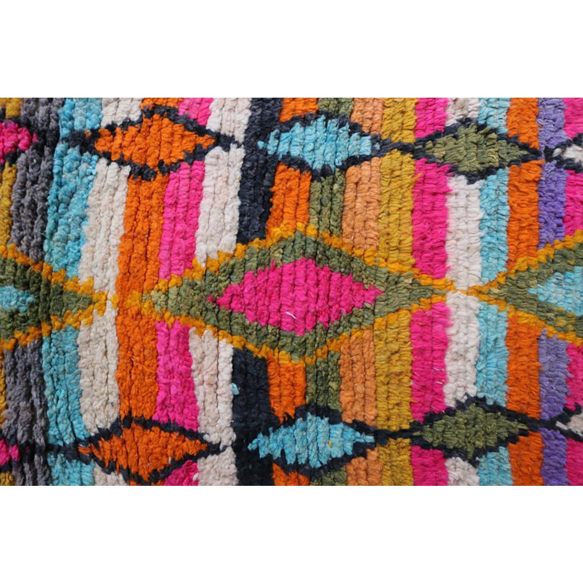 Marokkaner Berberkorridor Teppich reines Woll 73 x 390 cm