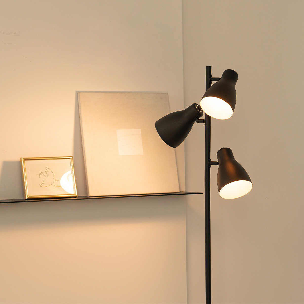 Stehlampe 3L Schwarz - moderne Stehlampe Schwarz schwarz