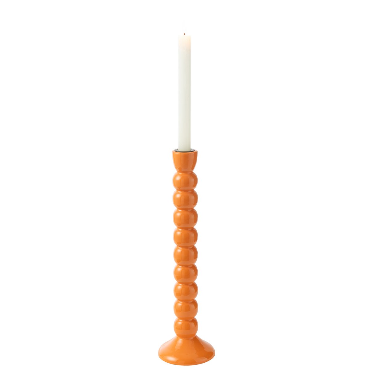 J-Line Kerzenständer Mangoholz Orange