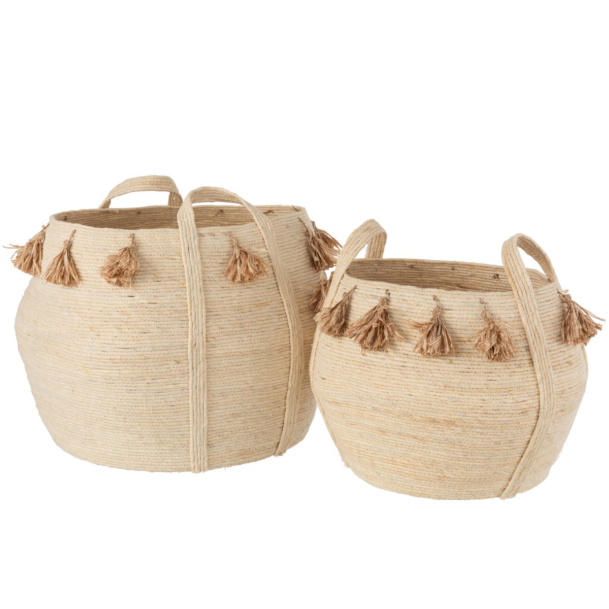 Jute Aufbewahrungskörbe 'Sphere' – Set von 2, Natur Hellbraun