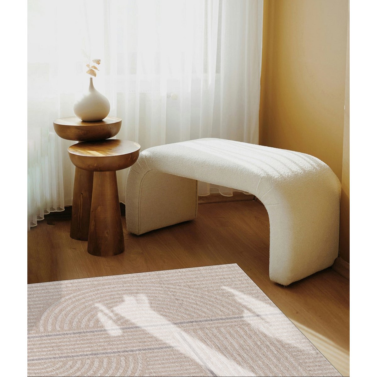 Goblin gewebter Teppich in der englischen Naht mit recyceltem Polyester Finish