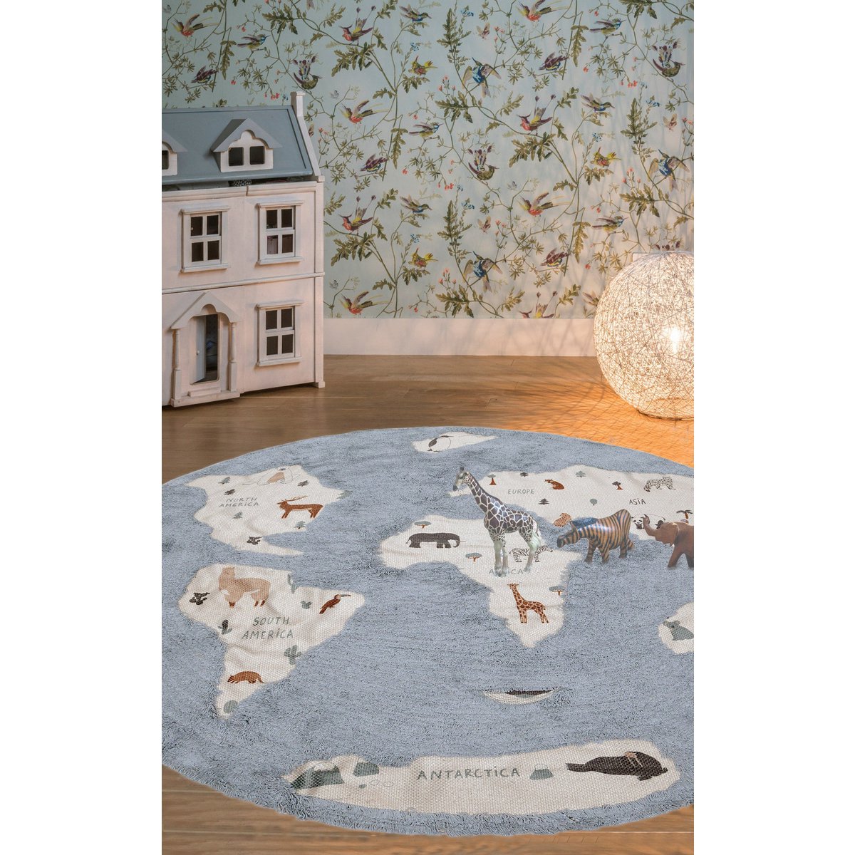 Tapis enfant waschbar MONDE