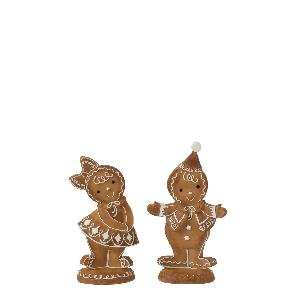 J-Line Gingerbread Boy + Girl Resine 2er-Sortiment