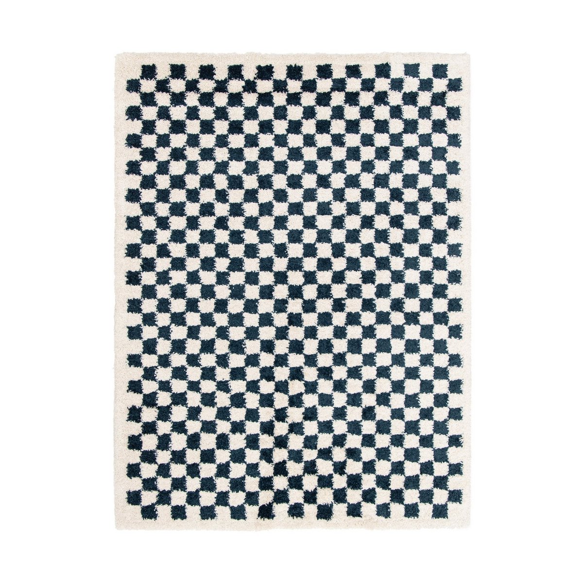 Weicher und sperriger langer Checker -Checkerboard -Checkterteppich