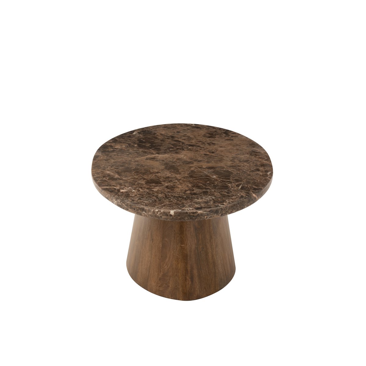 J -Line Couchtisch Oval - Marmor/Mangohout - Brown