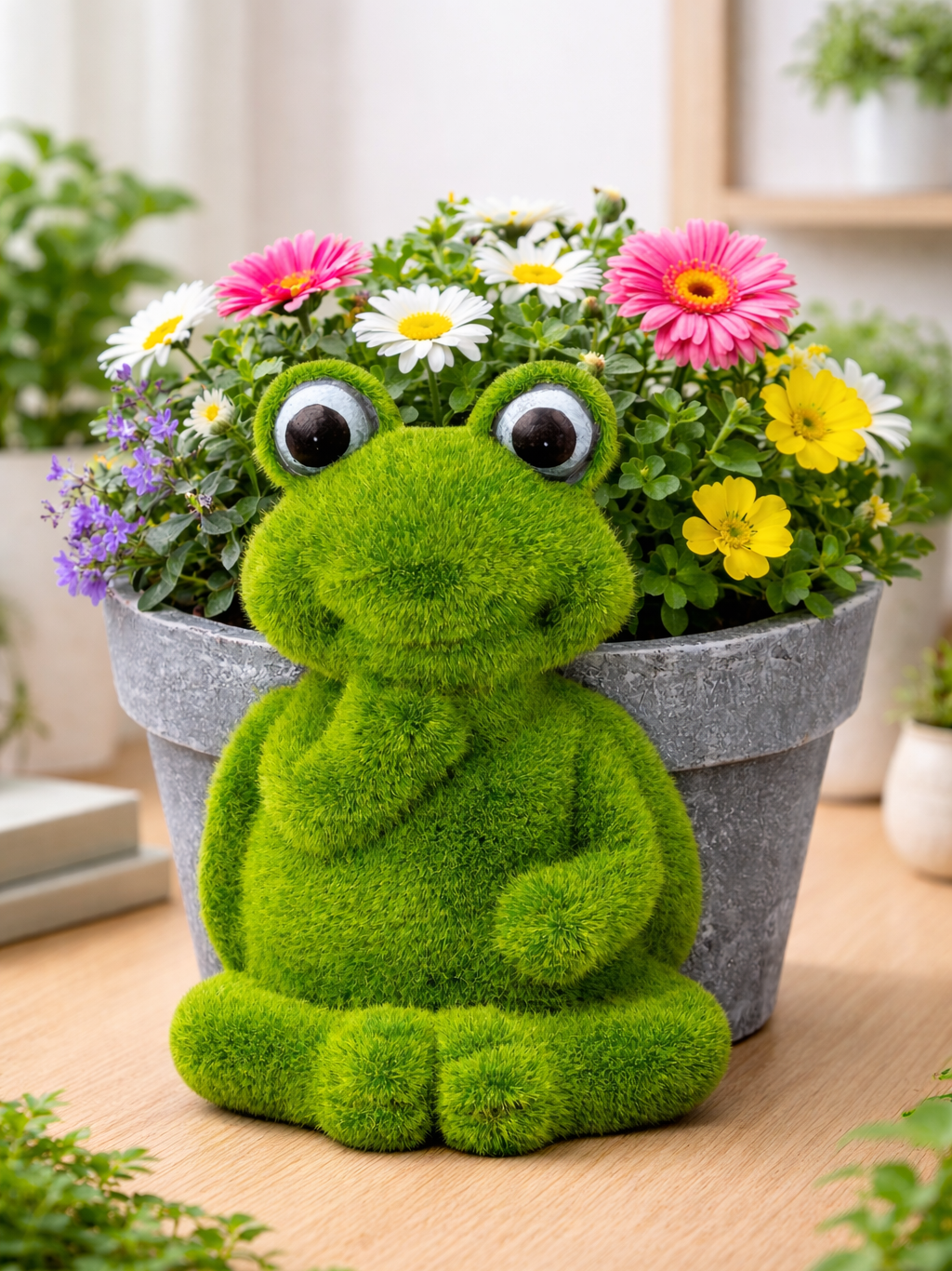 Froschfigur Florano Pflanztopf Deko grün 27 cm