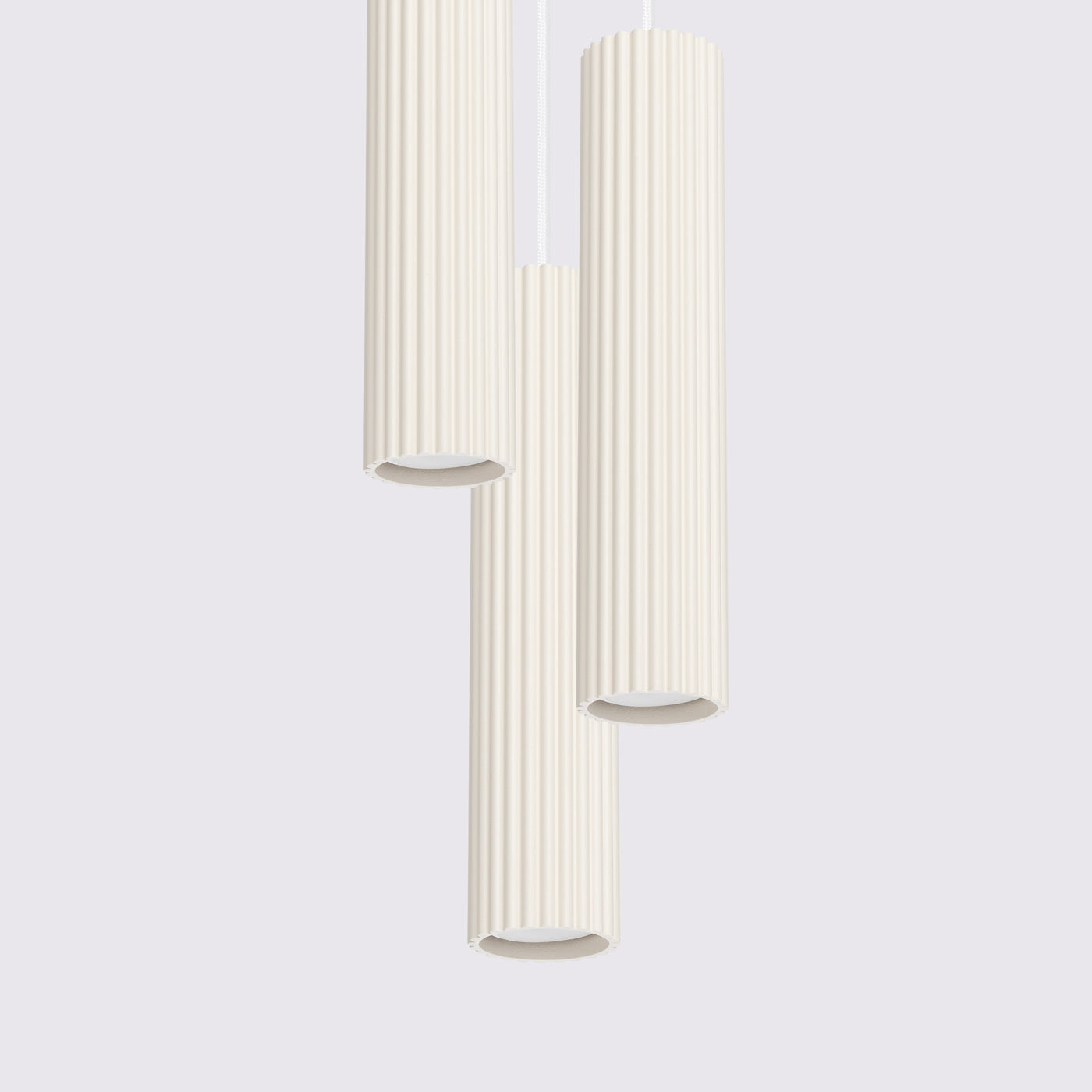 Pendelleuchte Karbon 3P Beige Aluminium Modern Minimal