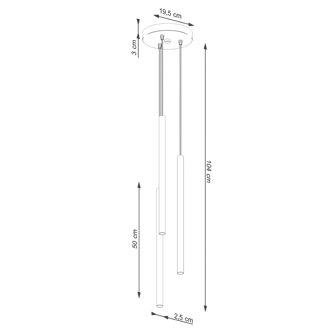 Pendelleuchte Pastello 3 Beige Stahl G9 Modern Minimal Designlampe