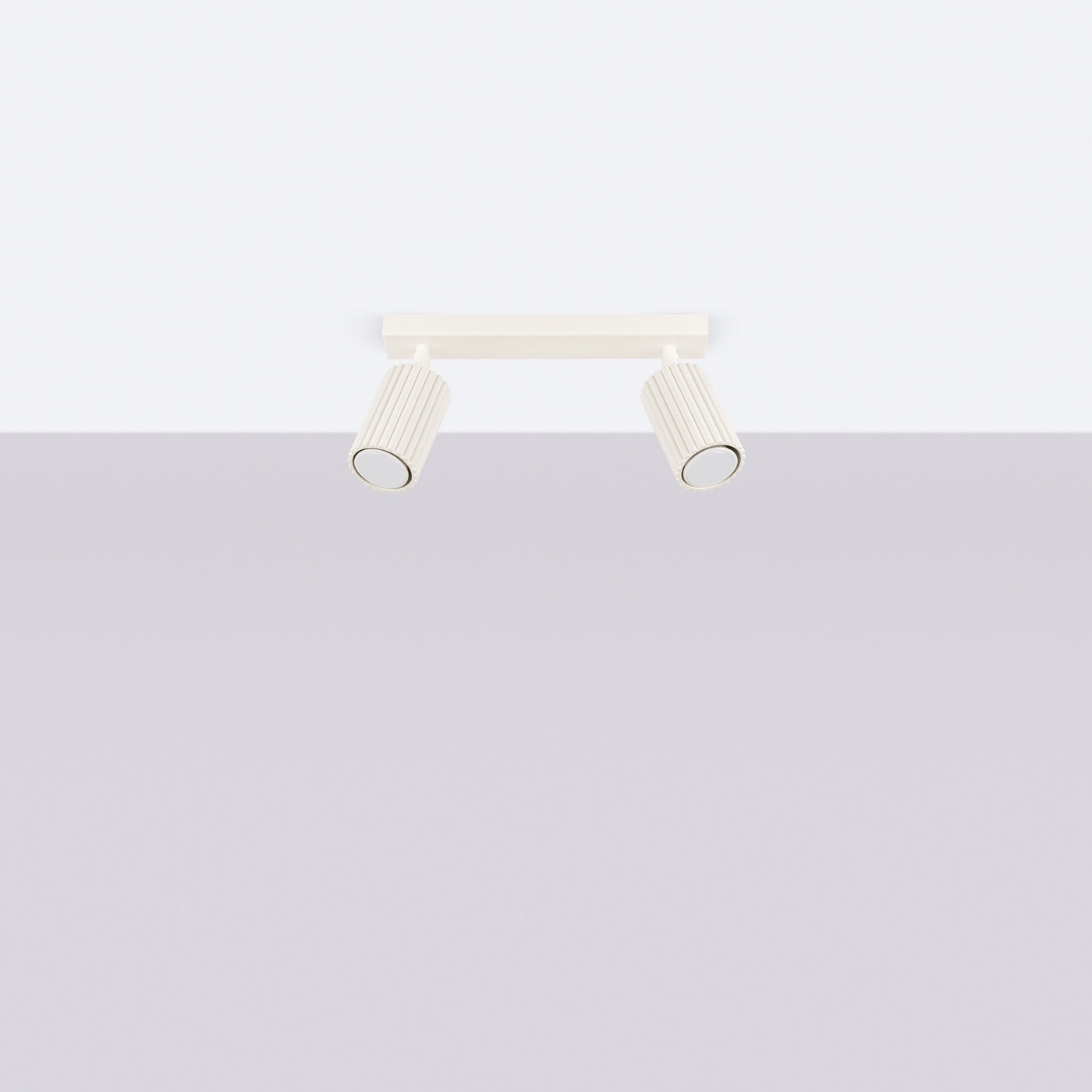 Deckenleuchte Karbon 2 Beige Aluminium Minimal Design Plafond