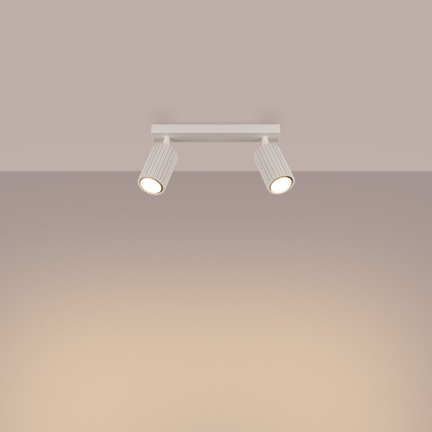 Deckenleuchte Karbon 2 Beige Aluminium Minimal Design Plafond