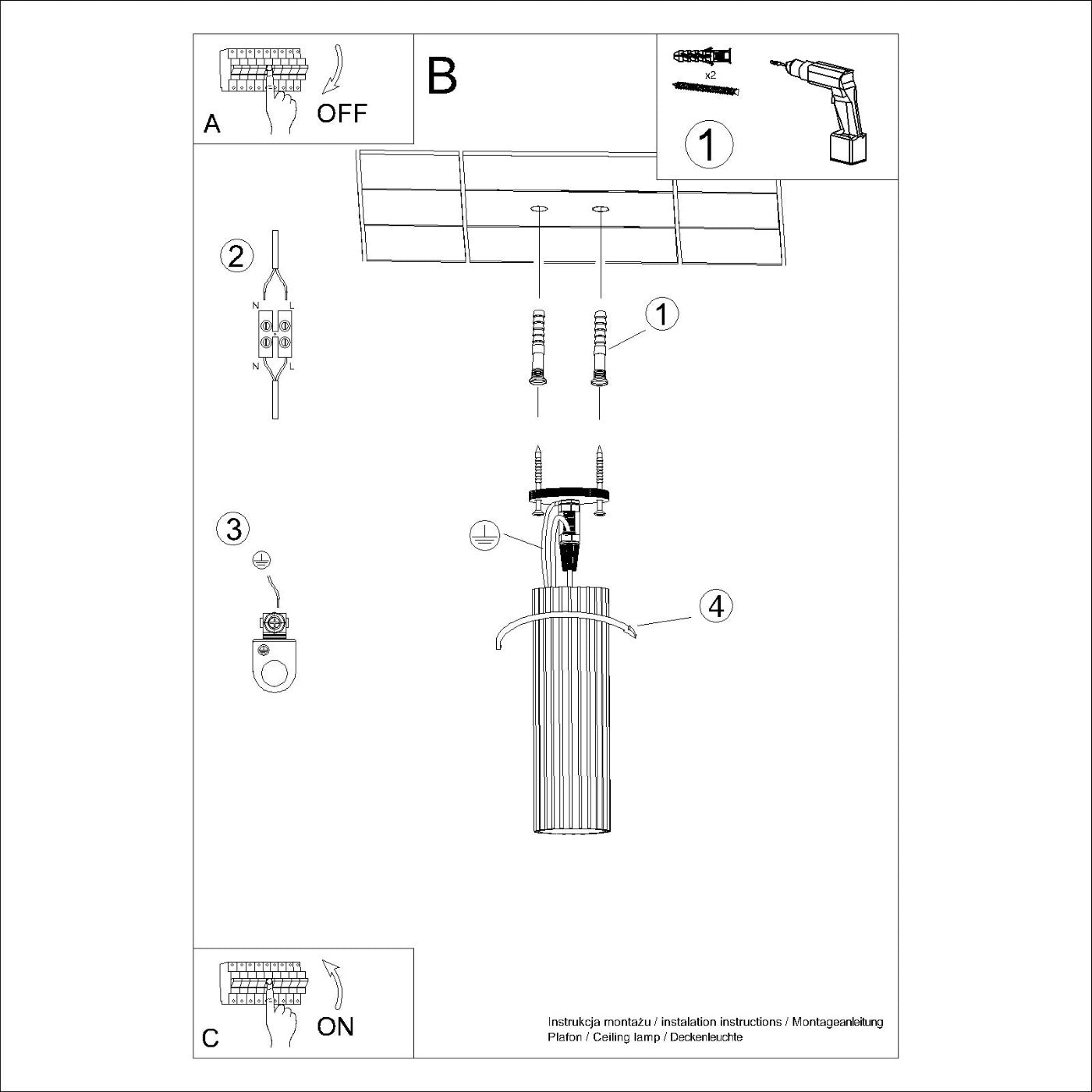 Plafond Deckenleuchte Karbon 20 Beige Aluminium Zylinder Design
