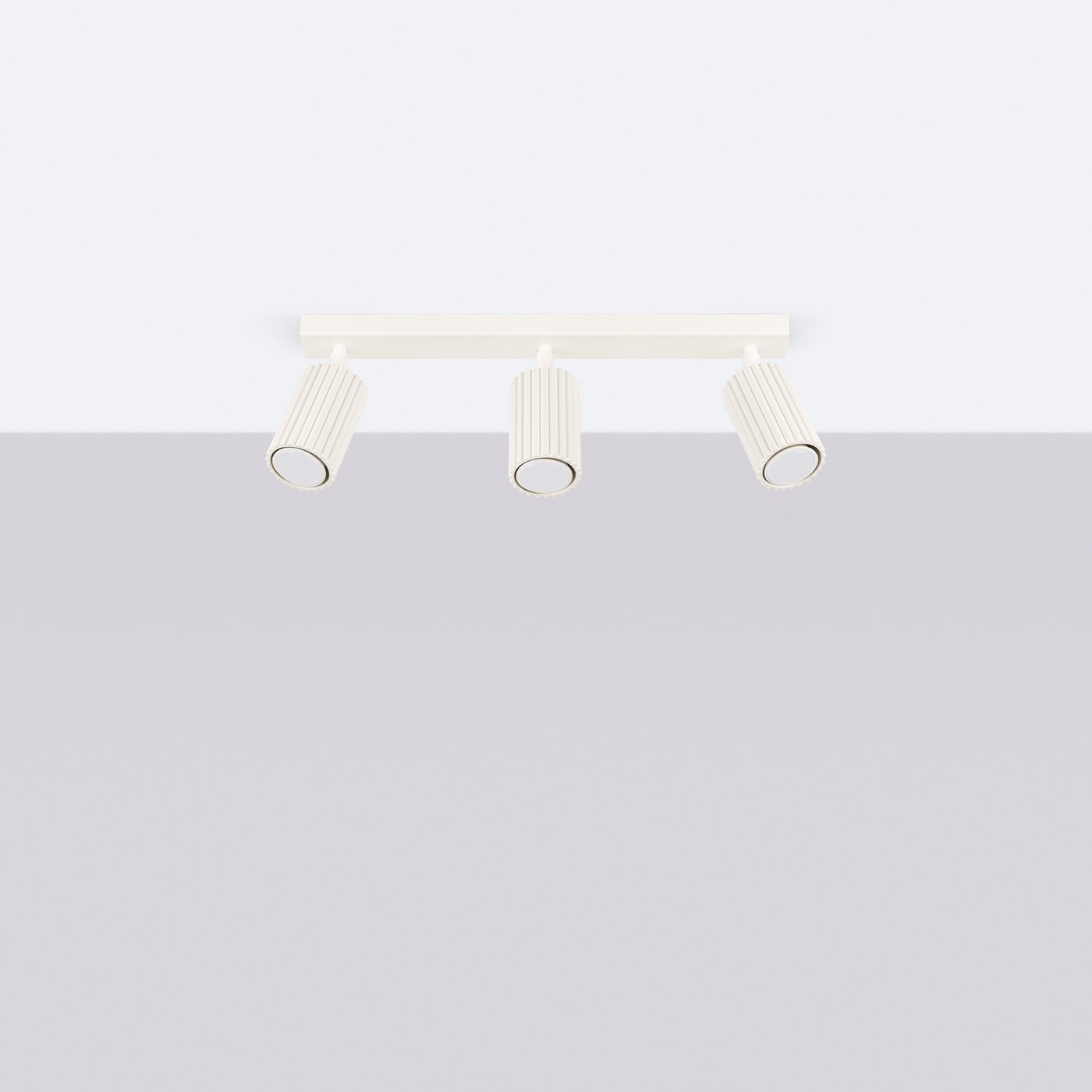 Deckenleuchte Karbon 3L Beige Aluminium Modern Plafond