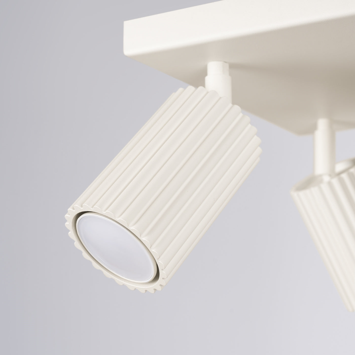 Deckenleuchte Karbon 4L Beige Aluminium Minimal Design Plafond