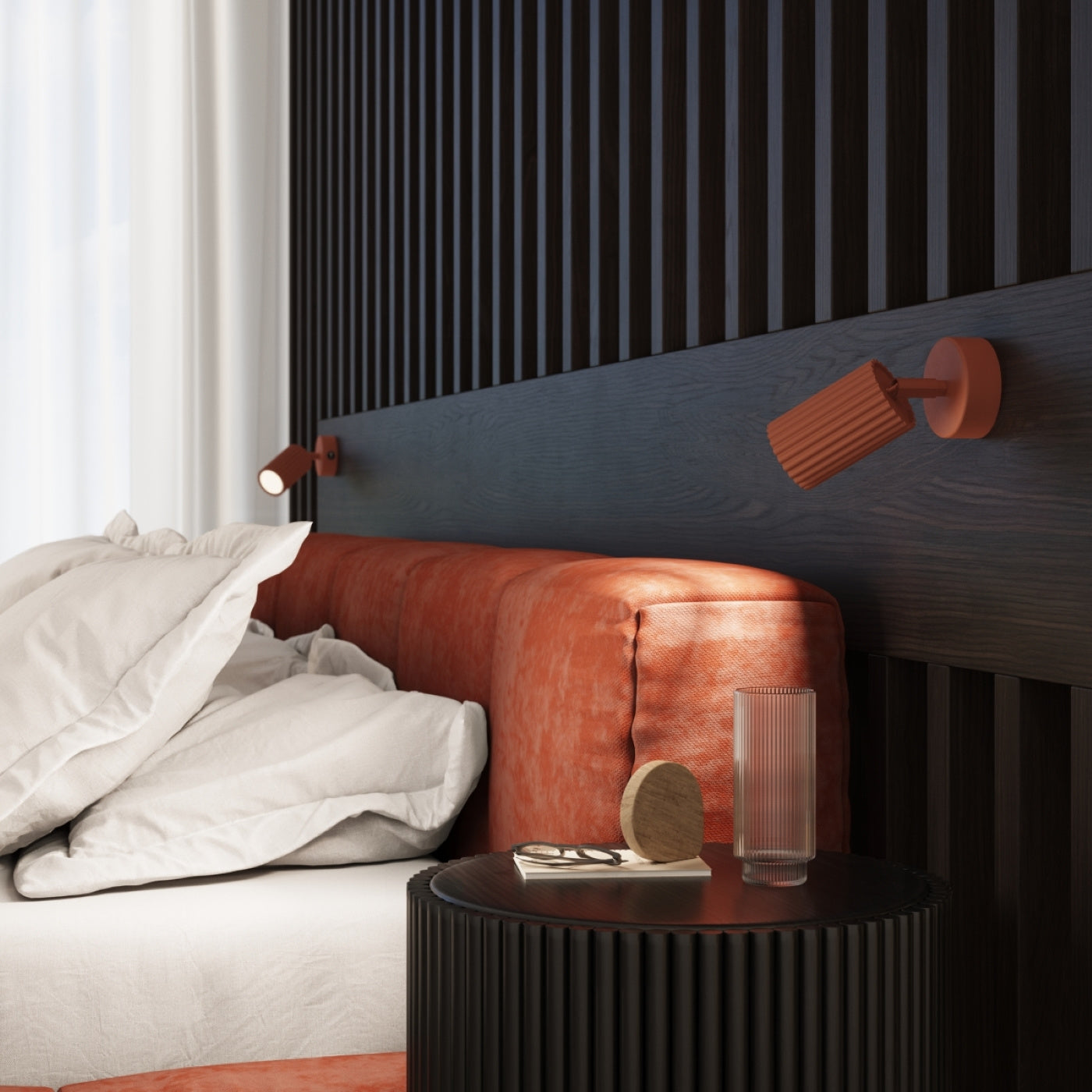 Plafond Deckenleuchte Karbon 4 Ockerrot Aluminium Kompakt Modern