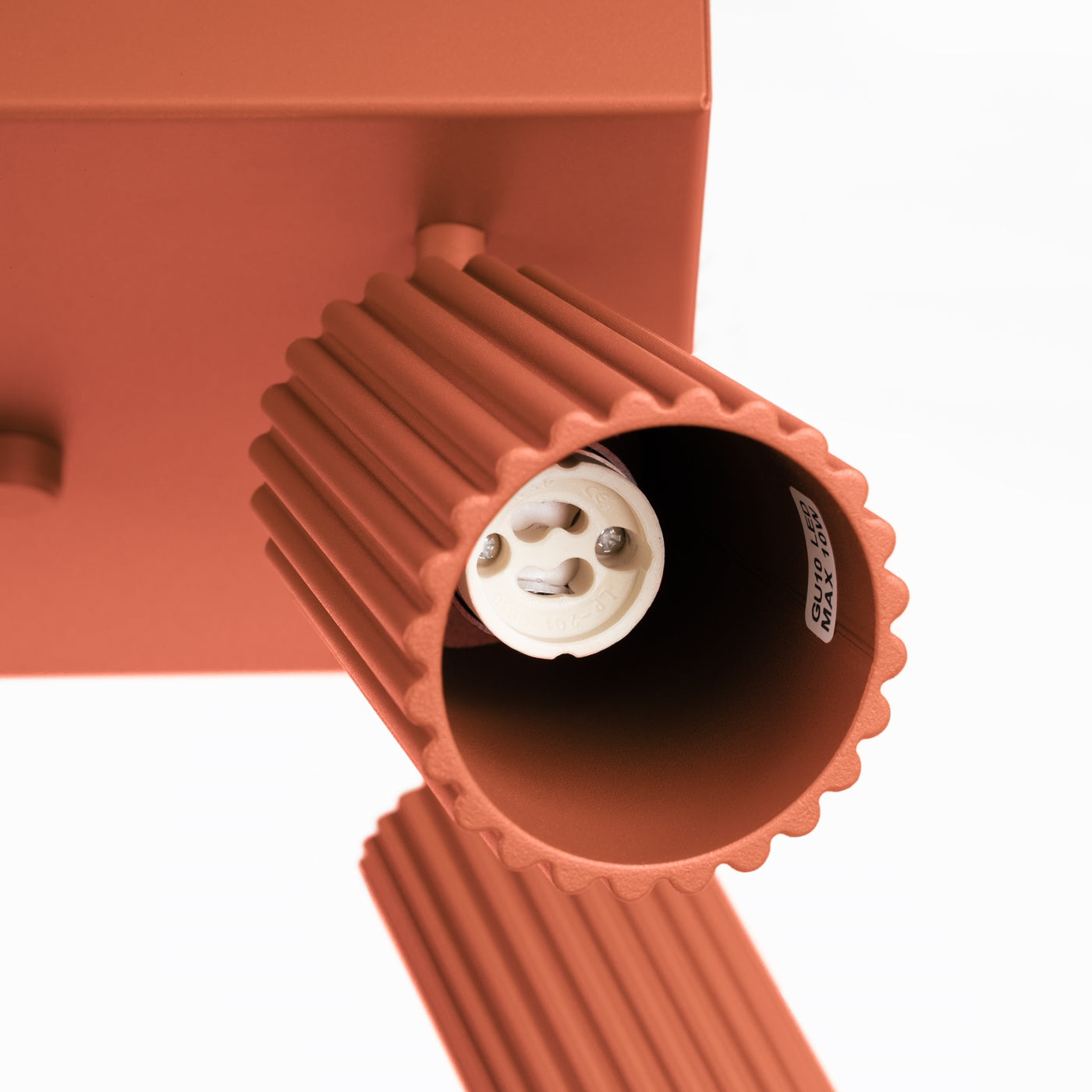 Plafond Deckenleuchte Karbon 4 Ockerrot Aluminium Kompakt Modern