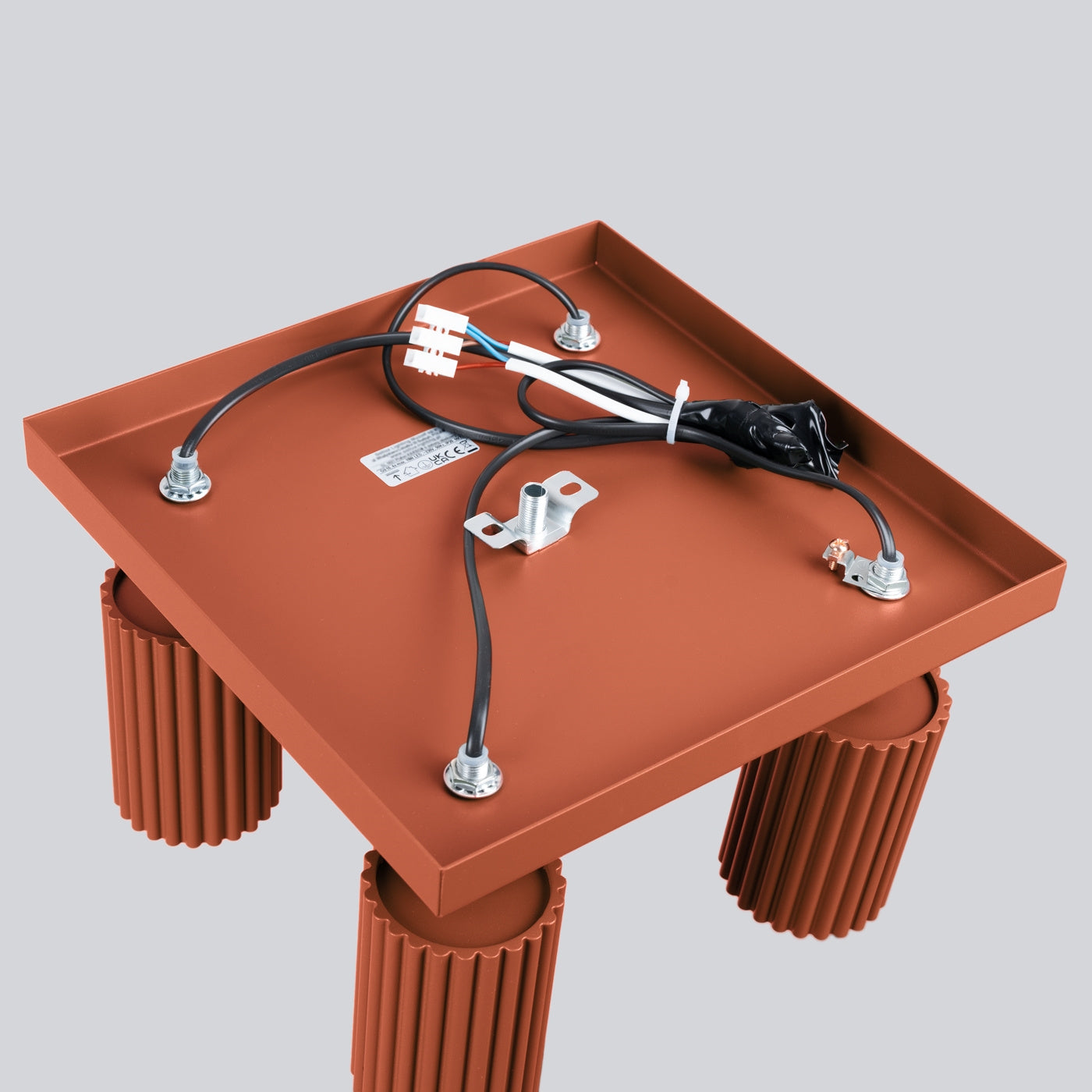 Plafond Deckenleuchte Karbon 4 Ockerrot Aluminium Kompakt Modern