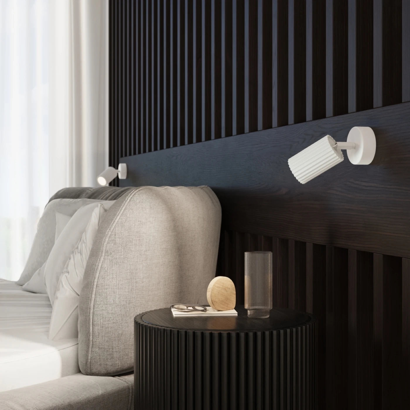 Deckenleuchte Karbon Vierflammig Weiß Aluminium GU10 Modern Minimalistisch