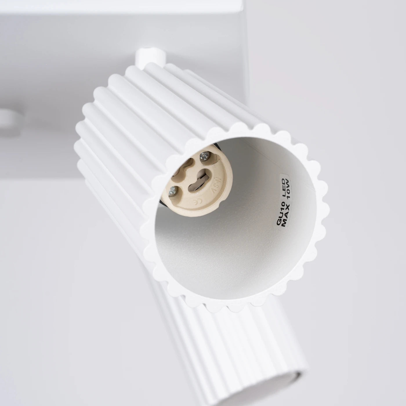 Deckenleuchte Karbon Vierflammig Weiß Aluminium GU10 Modern Minimalistisch