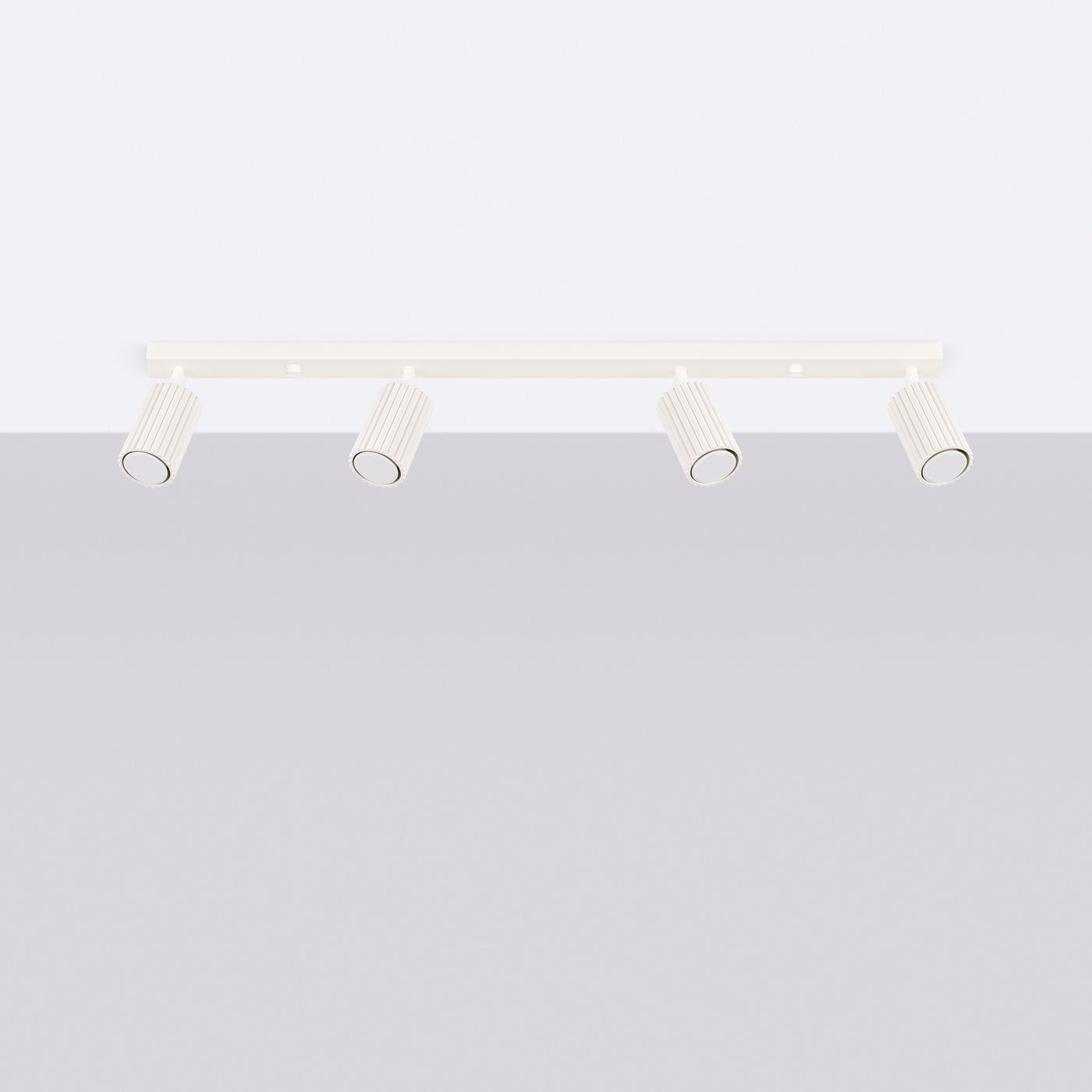 Deckenleuchte Karbon 4L Beige Aluminium Minimal Design Plafond