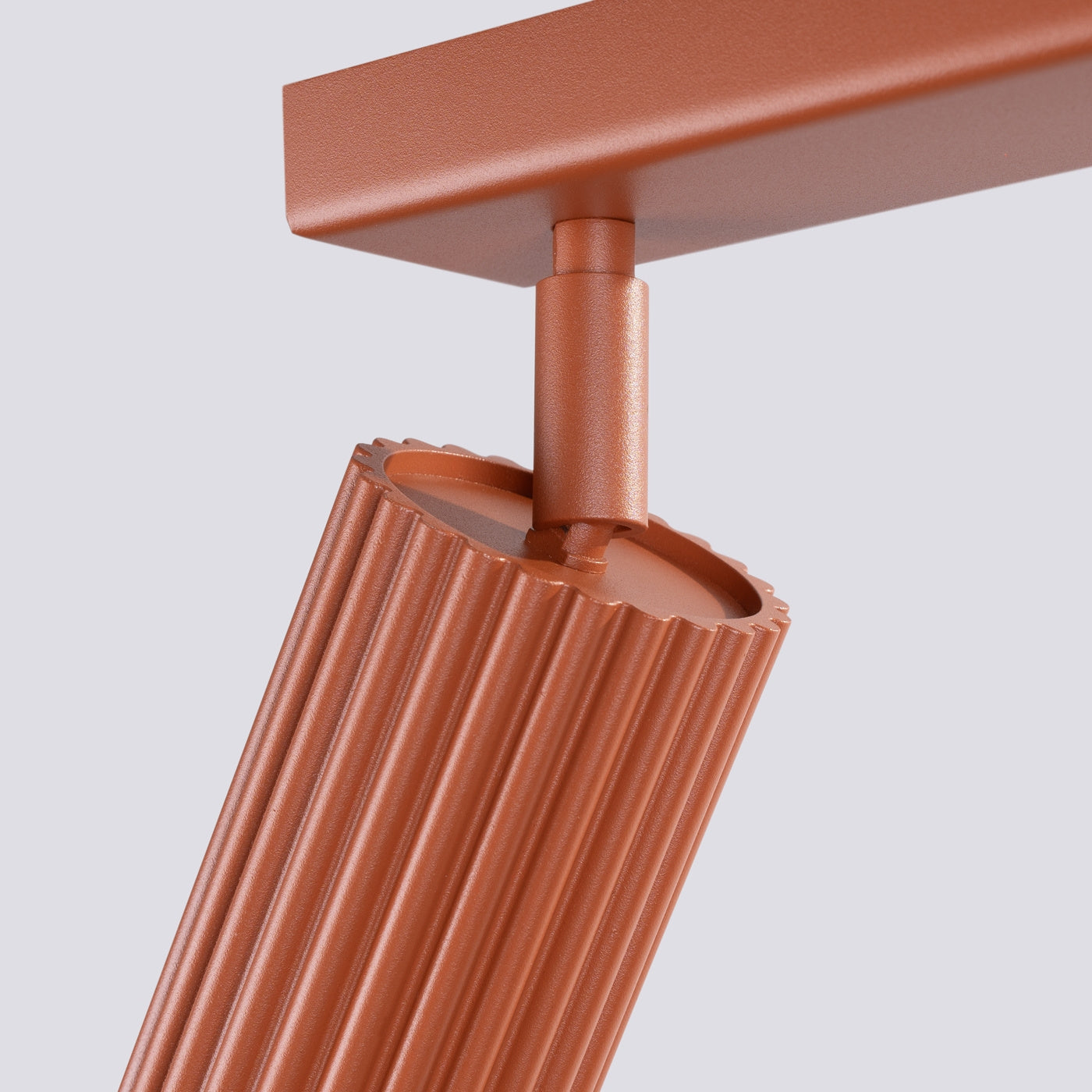 Plafond Deckenleuchte Karbon 4L Ockerrot Aluminium Linear Modern