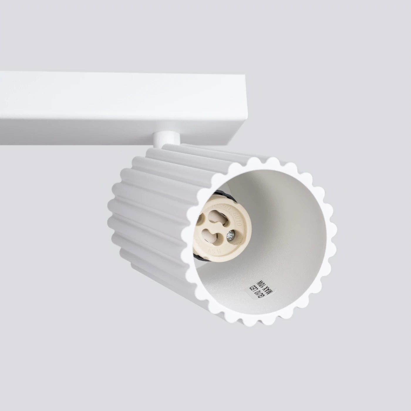 Deckenleuchte Karbon 4L Weiß Aluminium GU10 Leiste Modern Minimal