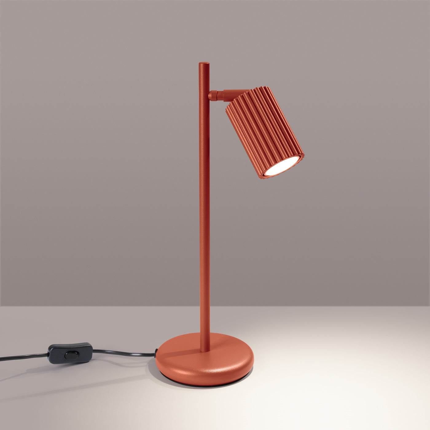 Tischlampe Karbon Ockerrot Aluminium Modern Minimal