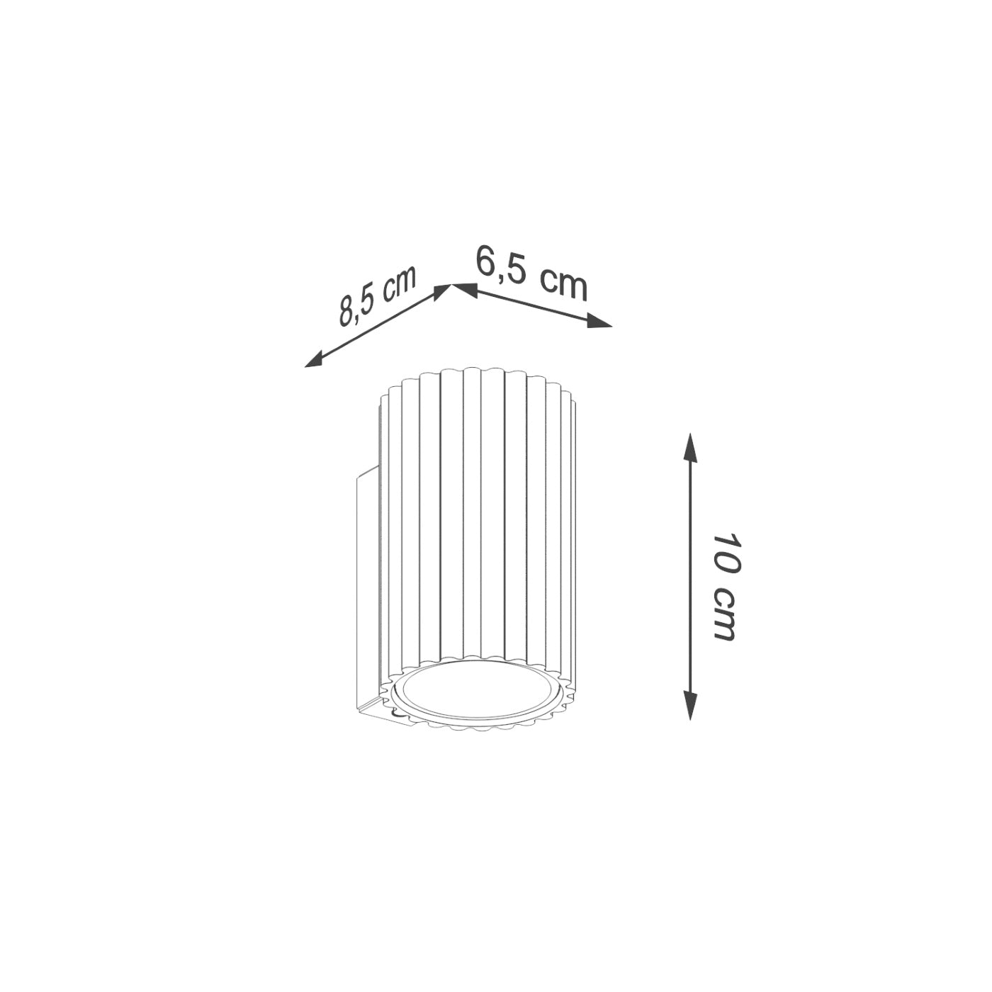 Karbon 10 Wandleuchte Olivgrün Aluminium Minimalistisch GU10