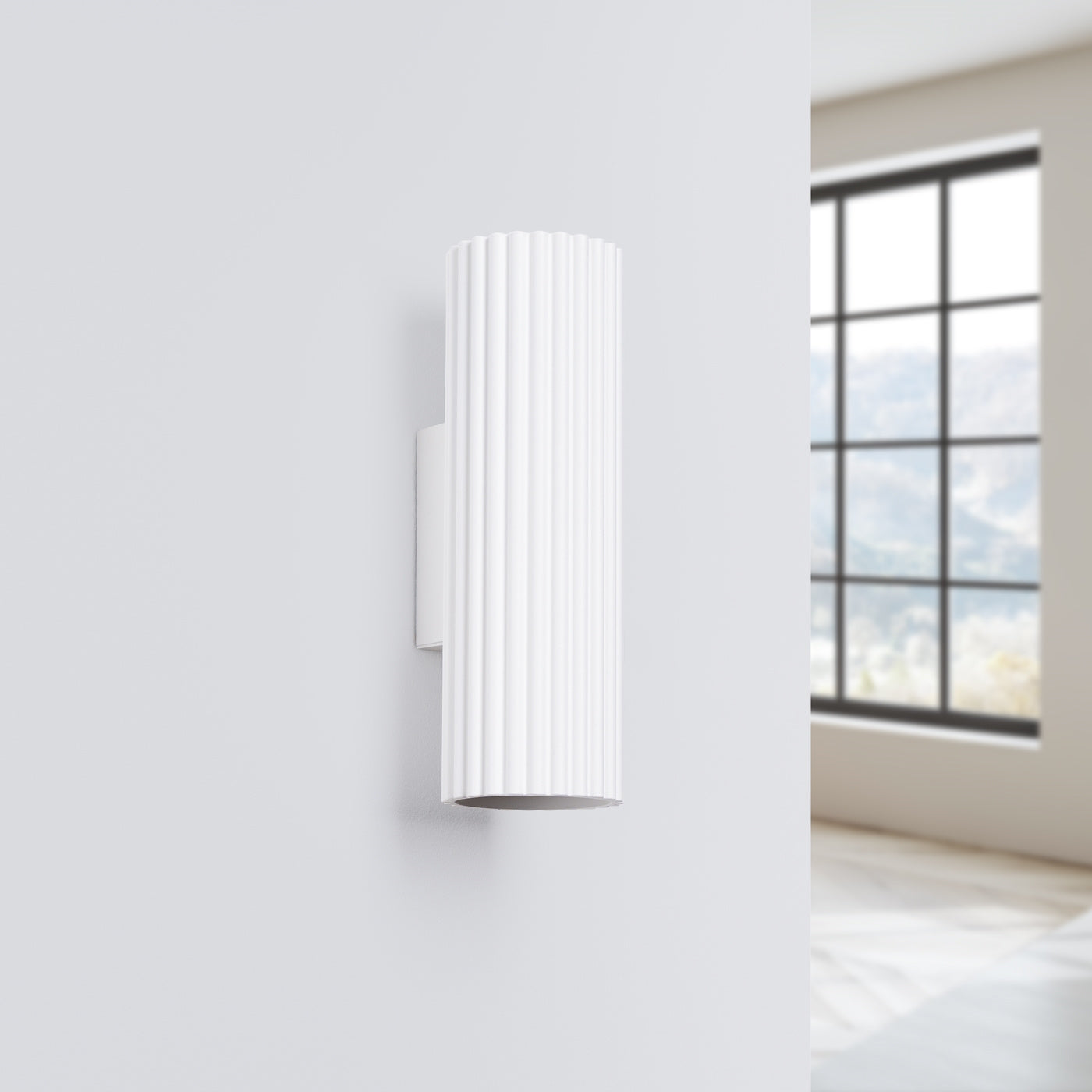 Wandleuchte Karbon 20 Weiß Aluminium Minimal Design