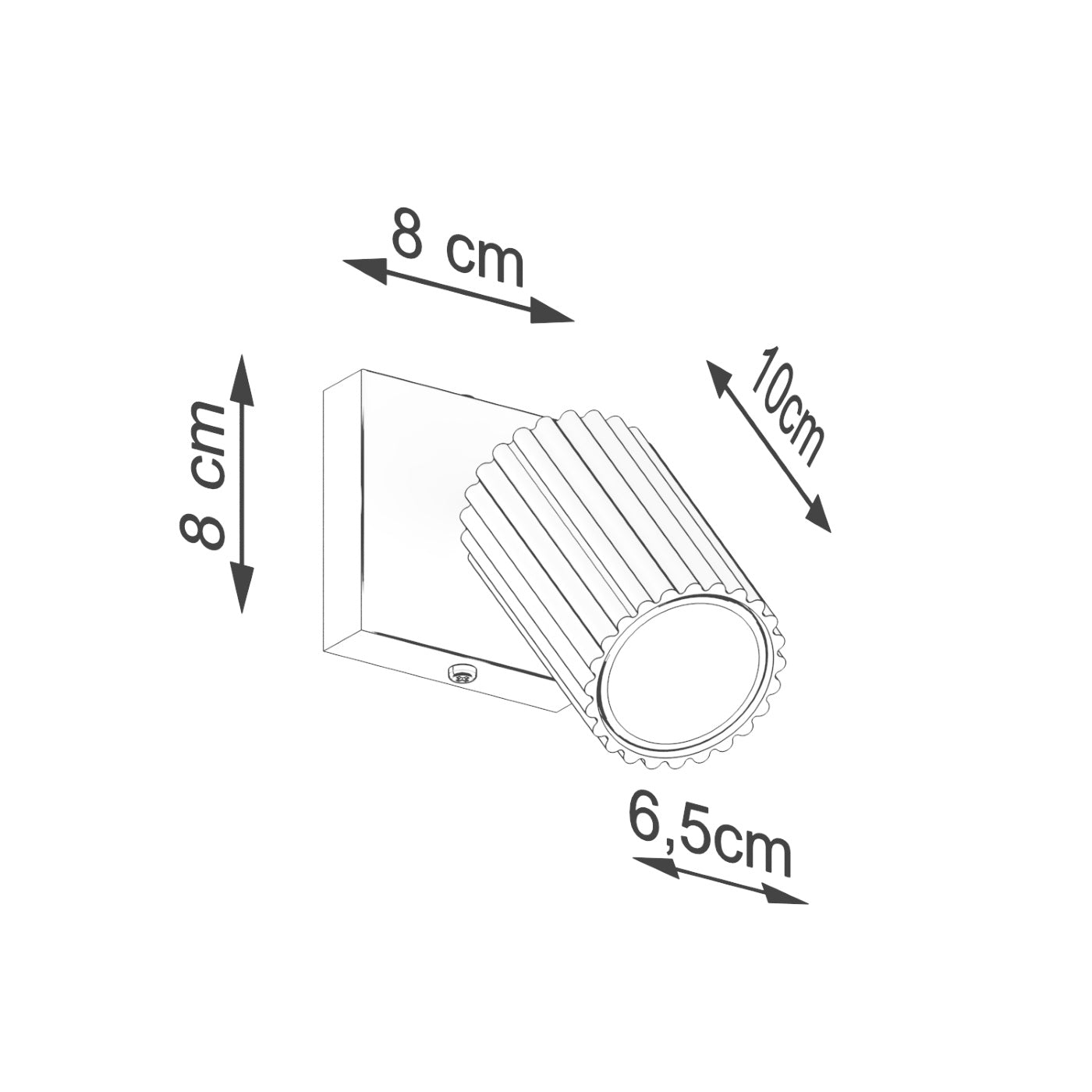 Wandleuchte Karbon Beige Aluminium Kompakt Modern