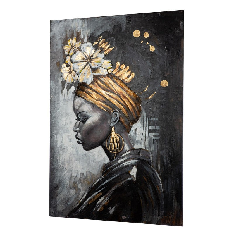 Wandbild Beauty in Black Metall 3D Optik 120x80cm