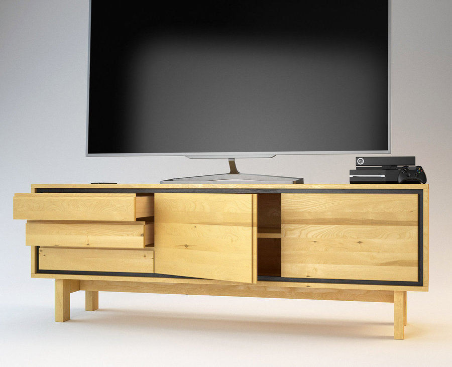 BARCELONA TV-Sideboard/Longboard Massivholz Kommode