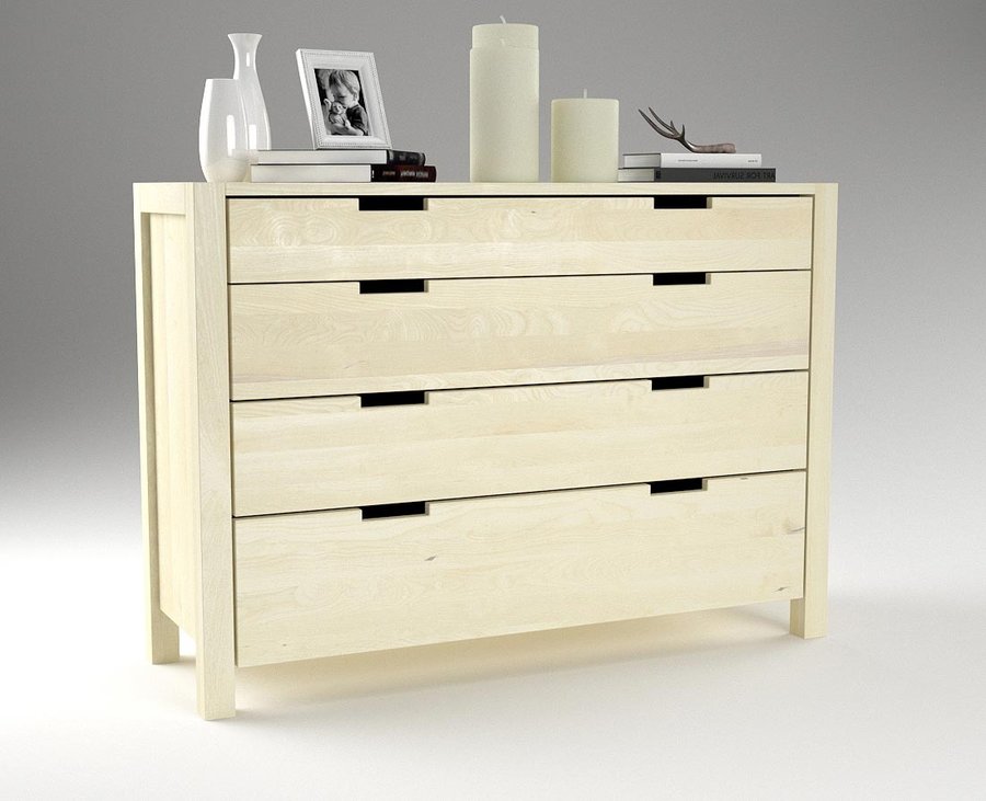 AURA Massivholz Schubladen Kommode