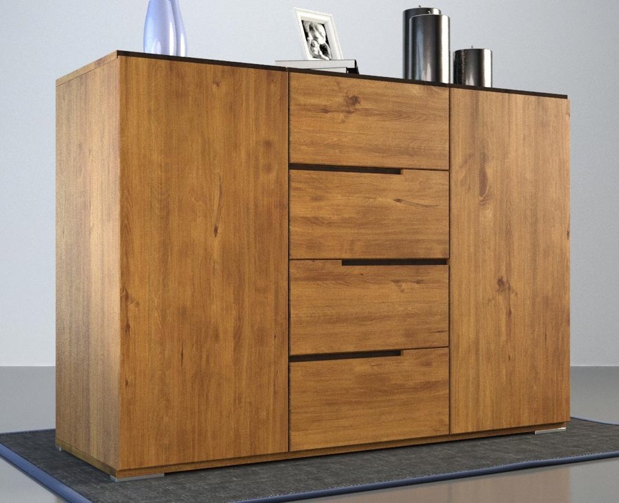 ARDEA Massivholz Schubladen Kommode