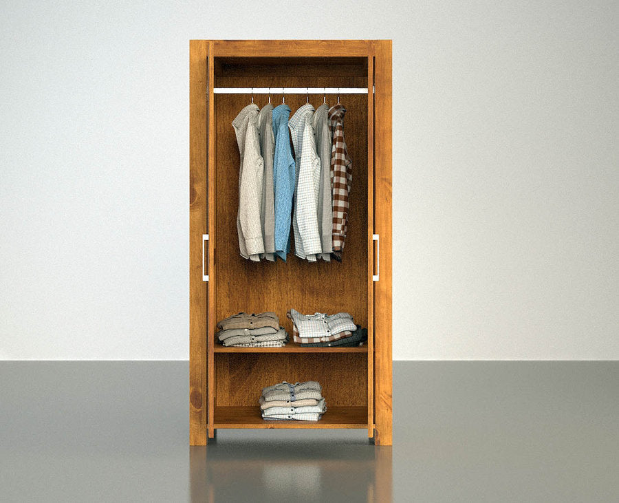 NATURA Kleiderschrank 2-Türig Massivholz