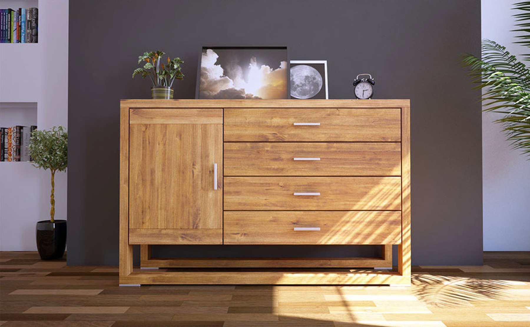 FERARRA Massivholz Schubladen Kommode