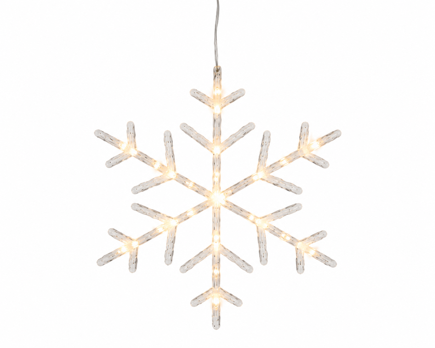 LED Schneeflocke Winterlicht warmweiß 40 LEDs für Innen und Außen