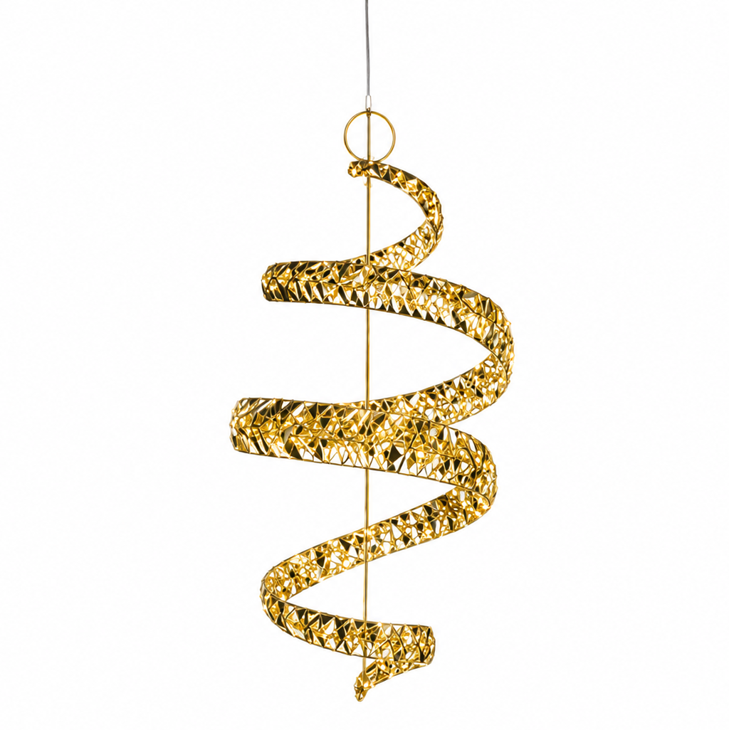 Micro LED Quirl Liora gold warmweiß für Innen und Außen 63 cm