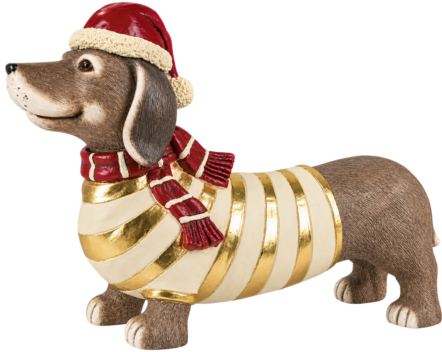 Weihnachtsfigur Dackel Bruno handgearbeitet 57 cm