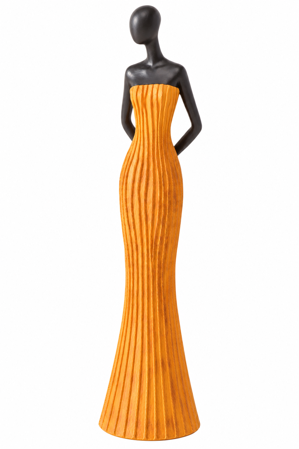 Set van 2 decoratieve figuren Elena in zwart en geel 31 cm handgemaakt