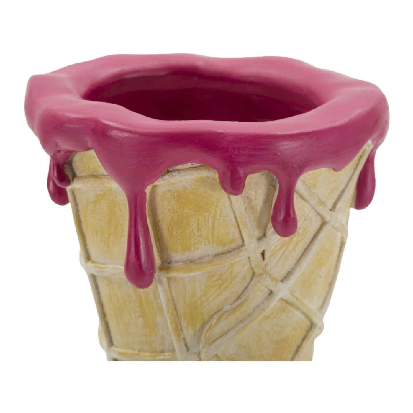 Dekovase Icecream Glamy Goldhand Pink Objekt 31cm