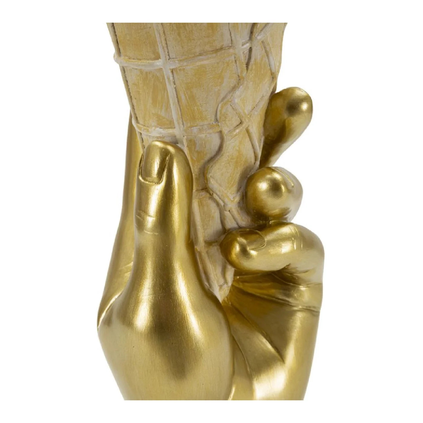 Dekovase Icecream Glamy Goldhand Pink Objekt 31cm