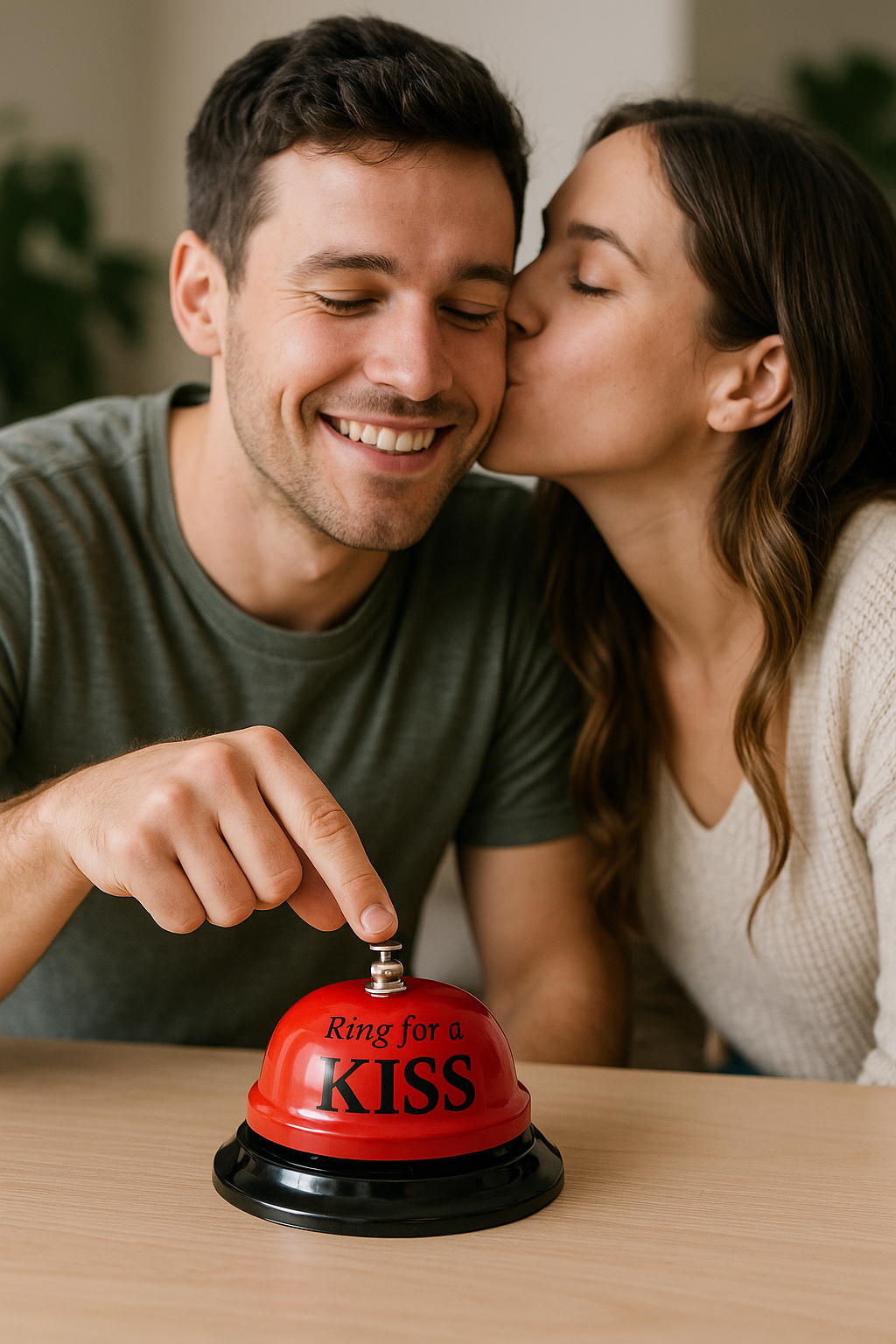 Lustige Tischglocke Ring for a Kiss – Charmantes Highlight für besondere Momente