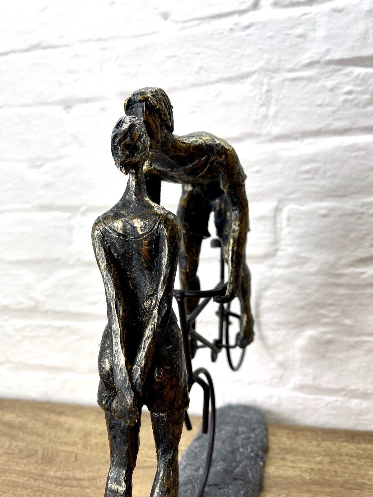 XXL Dekoobjekt Figur Skulptur Küss Mich Kiss me Fahrradfahrer Liebespaar H: 36cm