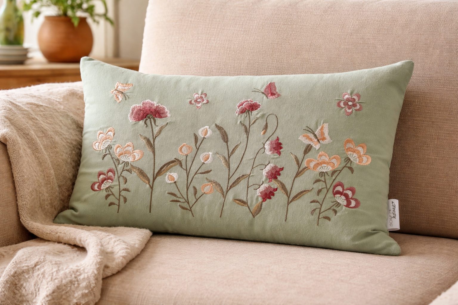 Kissen Florentine florales Zierkissen im Landhausstil