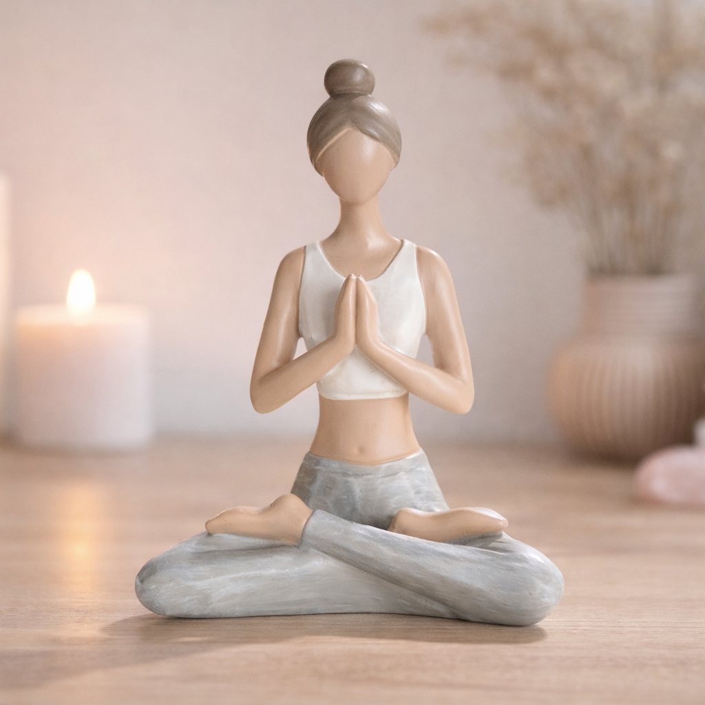 Dekofigur Yoga Frau Namira meditierende Figur in ruhigem Desig